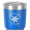 Snowflakes 30 oz Stainless Steel Ringneck Tumbler - Blue - Close Up