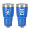 Snowflakes 30 oz Stainless Steel Ringneck Tumbler - Blue - Double Sided - Front & Back