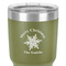 Snowflakes 30 oz Stainless Steel Ringneck Tumbler - Olive - Close Up