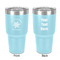 Snowflakes 30 oz Stainless Steel Tumbler - Teal - Double-Sided (Personalized)