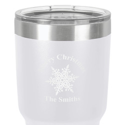 Snowflakes 30 oz Stainless Steel Tumbler - White - Double-Sided (Personalized)