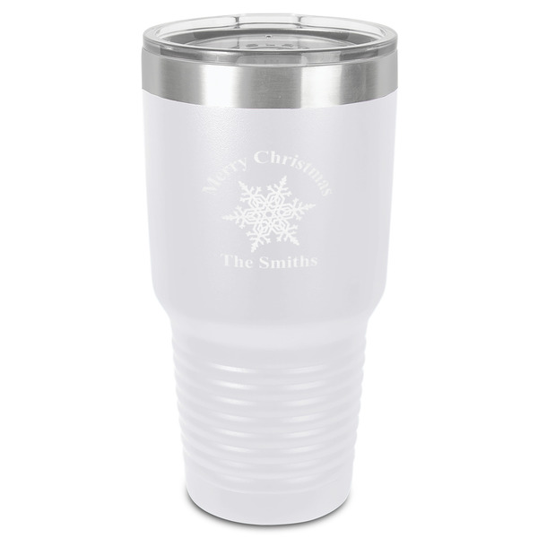Custom Snowflakes 30 oz Stainless Steel Tumbler - White - Single-Sided (Personalized)