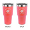 Snowflakes 30 oz Stainless Steel Ringneck Tumblers - Coral - Double Sided - APPROVAL