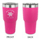 Snowflakes 30 oz Stainless Steel Ringneck Tumblers - Pink - Single Sided - APPROVAL