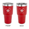 Snowflakes 30 oz Stainless Steel Ringneck Tumblers - Red - Double Sided - APPROVAL