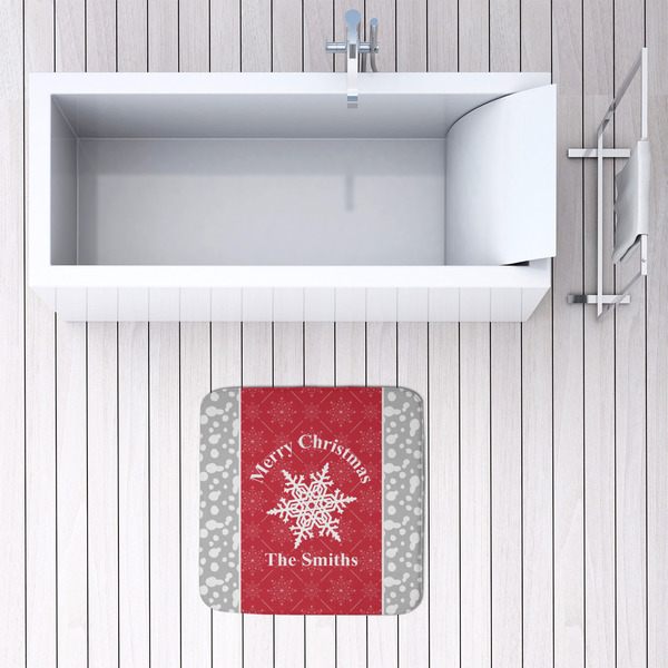 Snowflakes 48x48 Foam Memory Mat - LIFESTYLE