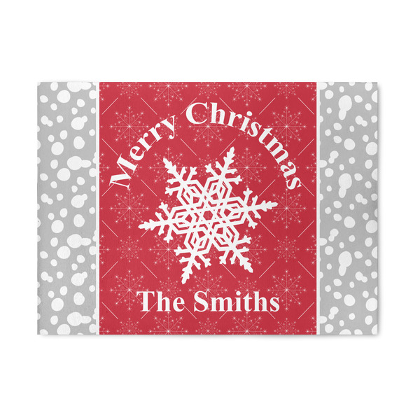 Custom Snowflakes 5' x 7' Patio Rug (Personalized)