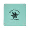 Snowflakes 6" x 6" Teal Leatherette Snap Up Tray - APPROVAL