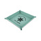 Snowflakes 6" x 6" Teal Leatherette Snap Up Tray -  MAIN