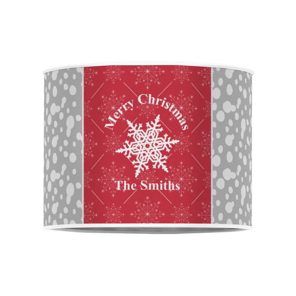 Snowflakes 8" Drum Lampshade - FRONT (Poly Film)