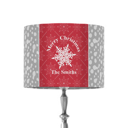Snowflakes 8" Drum Lamp Shade - Fabric (Personalized)