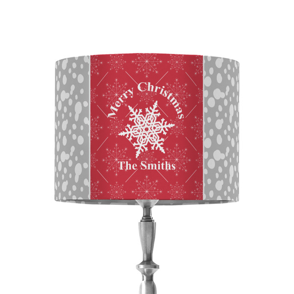 Custom Snowflakes 8" Drum Lamp Shade - Fabric (Personalized)