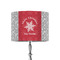 Snowflakes 8" Drum Lampshade - ON STAND (Fabric)