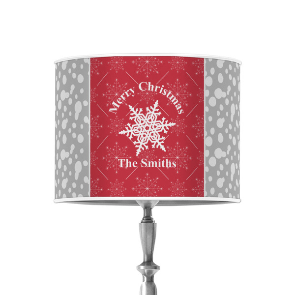 Custom Snowflakes 8" Drum Lamp Shade - Poly-film (Personalized)