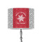 Snowflakes 8" Drum Lampshade - ON STAND (Poly Film)