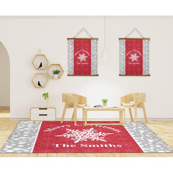 Snowflakes 8'x10' Indoor Area Rugs - IN CONTEXT