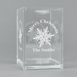 Snowflakes Acrylic Pen Holder (Personalized)