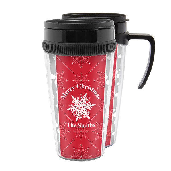 Custom Snowflakes Acrylic Travel Mug (Personalized)