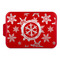 Snowflakes Aluminum Baking Pan - Red Lid - FRONT
