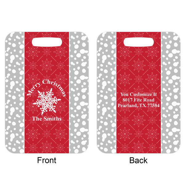 Snowflakes Aluminum Luggage Tag (Front + Back)