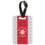 Snowflakes Metal Luggage Tag w/ Name or Text