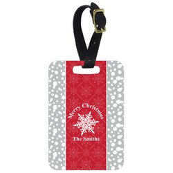 Snowflakes Metal Luggage Tag w/ Name or Text