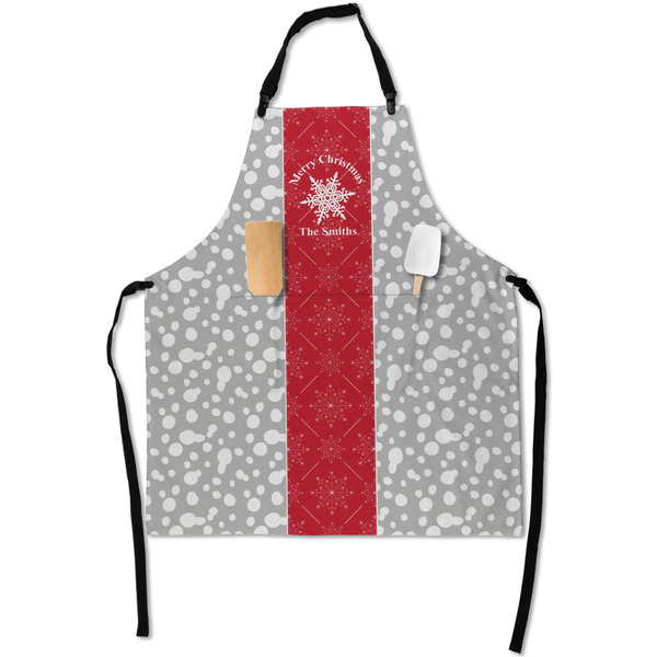 Custom Snowflakes Apron With Pockets w/ Name or Text