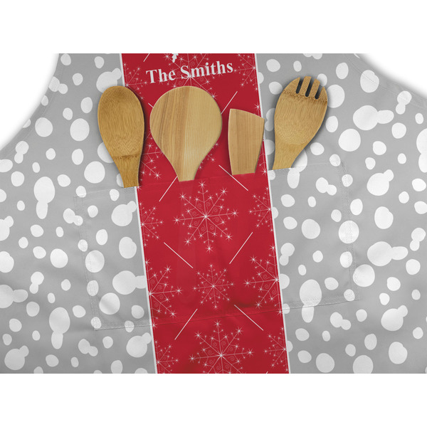 Snowflakes Apron - Pocket Detail with Props