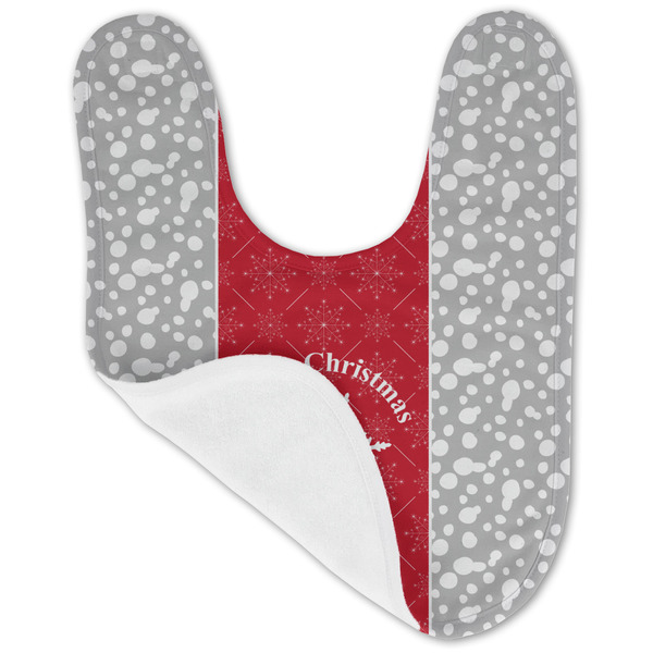 Snowflakes Baby Bib - AFT folded