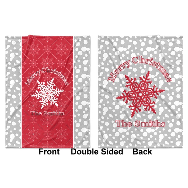 Snowflakes Baby Blanket (Double Sided - Printed Front and Back)