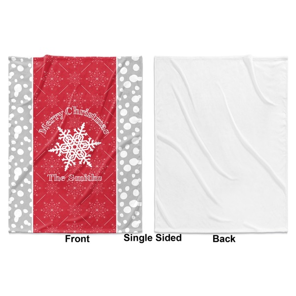 Snowflakes Baby Blanket (Single Sided - Printed Front, White Back)