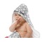 Snowflakes Baby Hooded Towel on Child