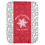 Snowflakes Baby Swaddling Blanket (Personalized)
