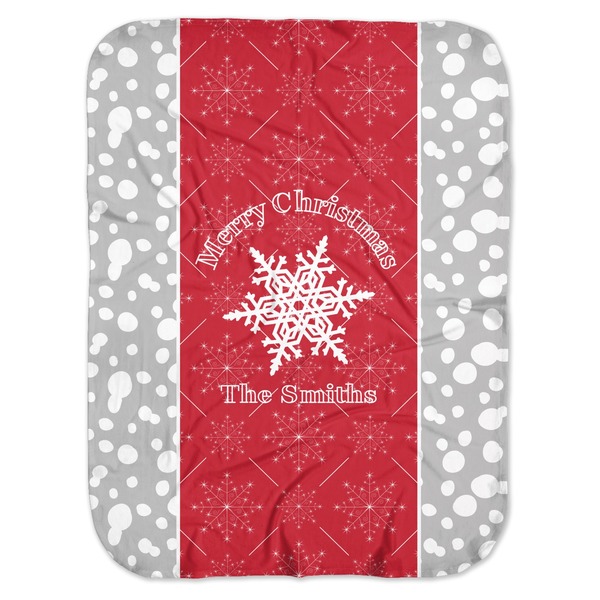 Custom Snowflakes Baby Swaddling Blanket (Personalized)