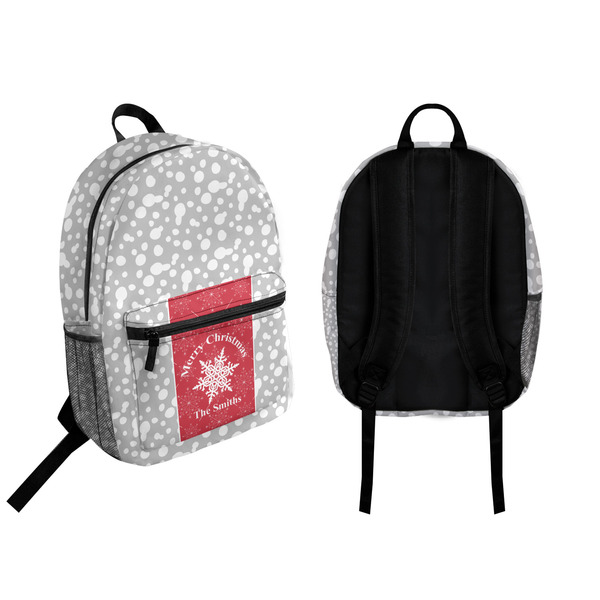 Snowflakes Backpack front and back - Apvl