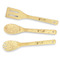 Snowflakes Bamboo Cooking Utensils Set - Double Sided - FRONT