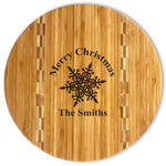 Snowflakes Bamboo Cutting Board (Personalized)