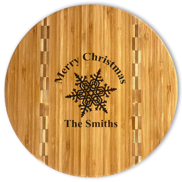 Custom Snowflakes Bamboo Cutting Board (Personalized)