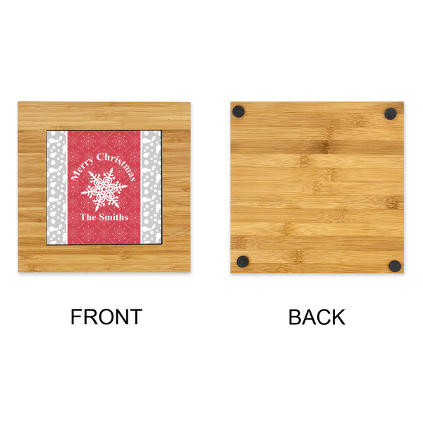 Snowflakes Bamboo Trivet with 6" Tile - APPROVAL