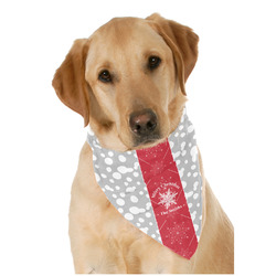 Snowflakes Dog Bandana Scarf w/ Name or Text