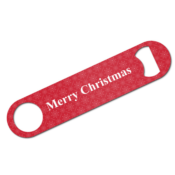 Custom Snowflakes Bar Bottle Opener w/ Name or Text