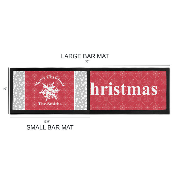 Snowflakes Bar Mats - Sizing Chart