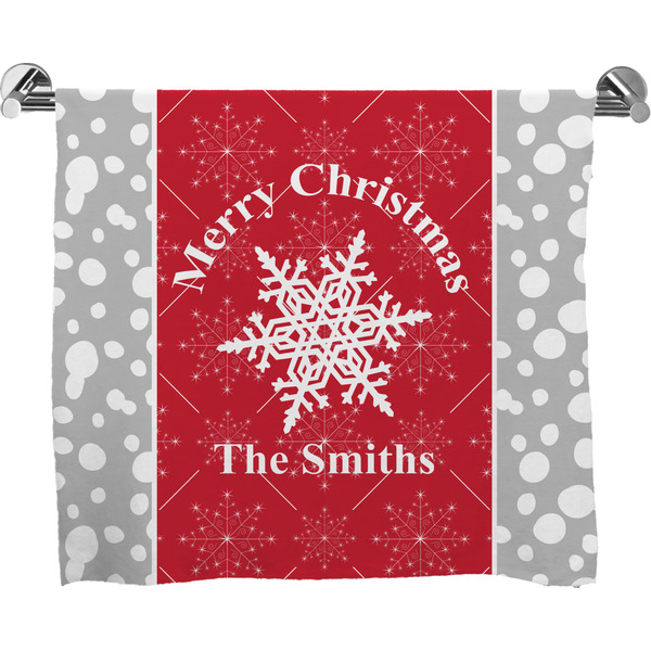 Custom Snowflakes Bath Towel (Personalized)