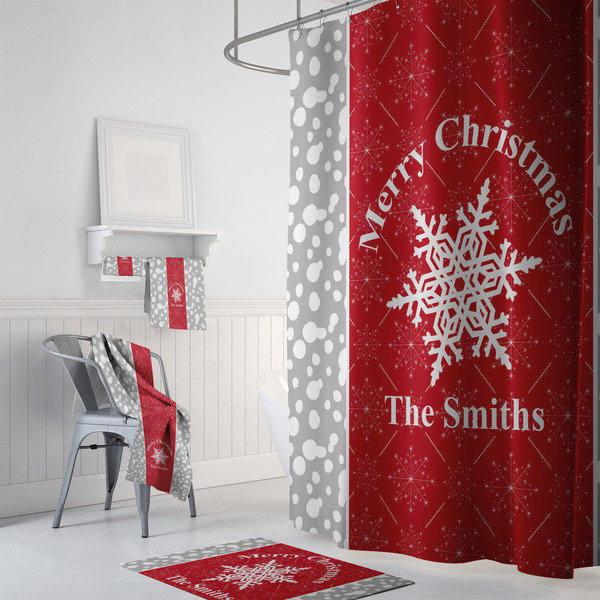 Snowflakes Bath Towel Sets - 3-piece - In Context