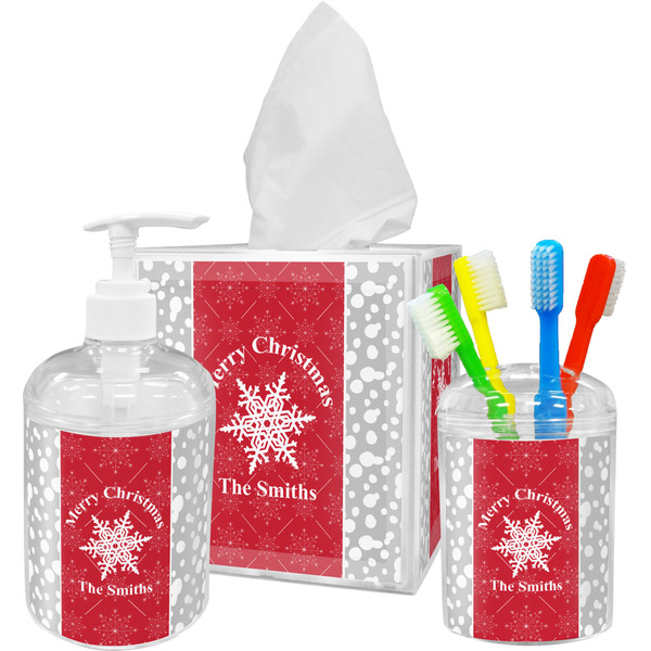 Snowflakes Bathroom Accessories Set (Personalized)