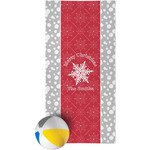 Snowflakes Beach Towel (Personalized)