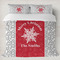 Snowflakes Duvet Cover Set - King (Personalized)