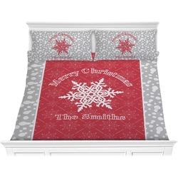 Snowflakes Comforter Set - King (Personalized)