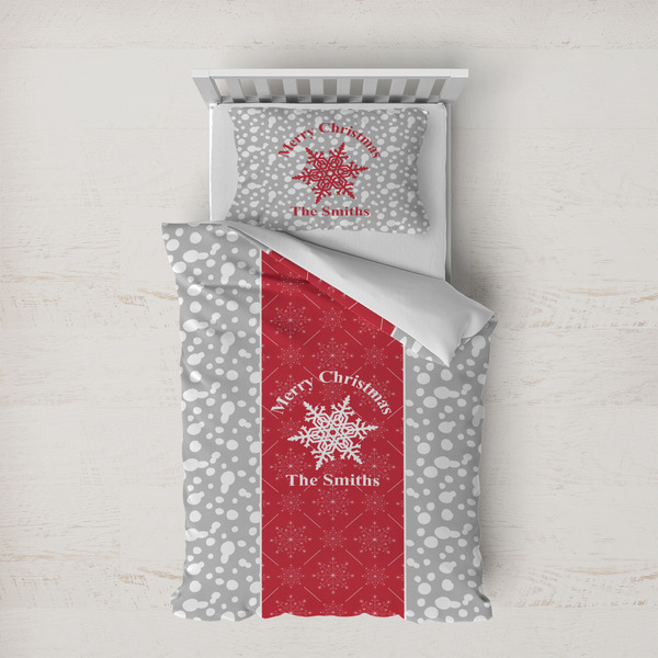 Custom Snowflakes Duvet Cover Set - Twin XL (Personalized)