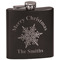 Snowflakes Black Flask Set (Personalized)